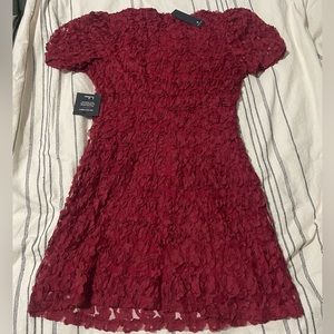 Lulus Red Lace Dress, Perfect for Taylor Swift, Date Night, or Formal